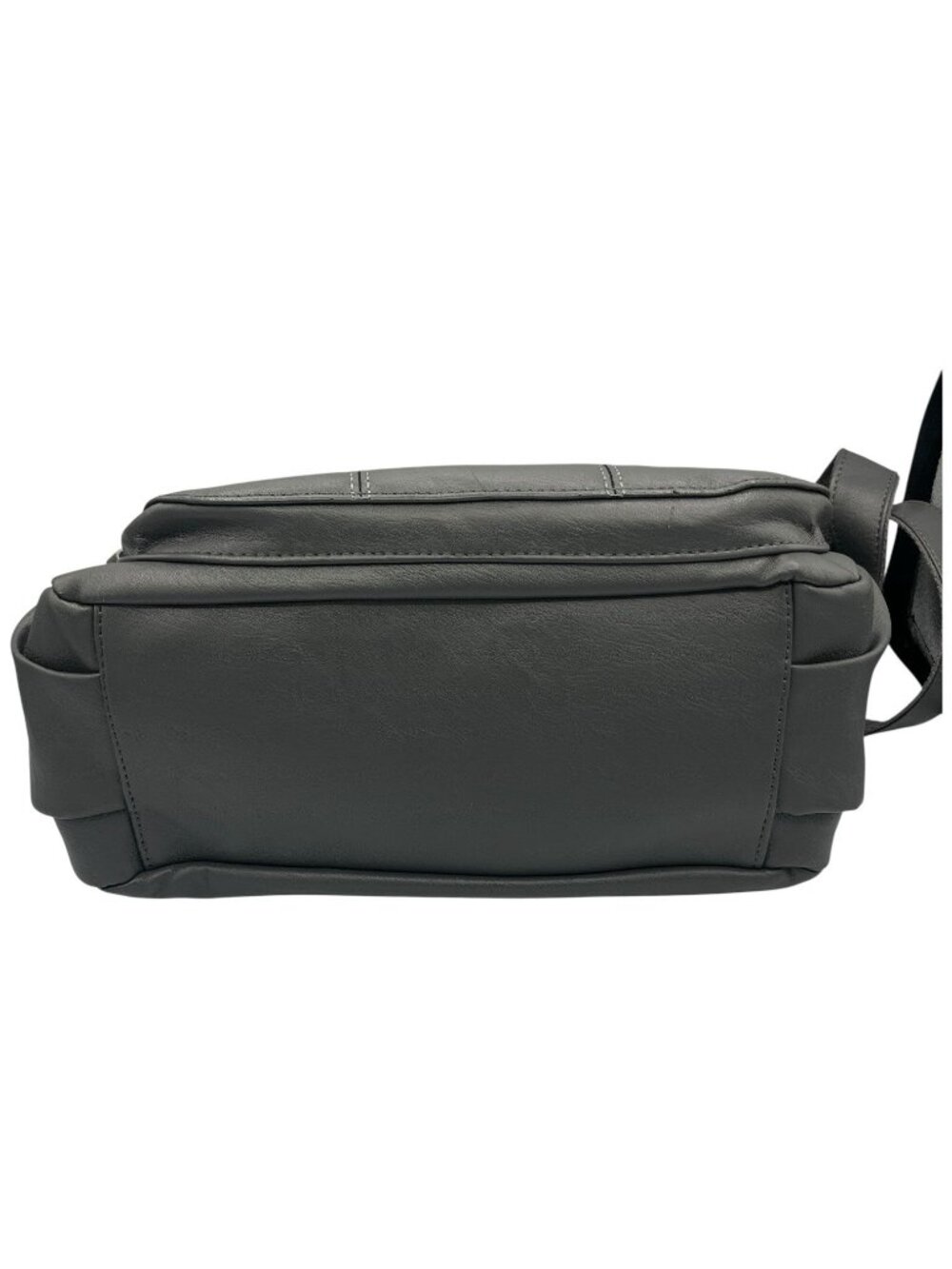 Mei Ya Shi Dun Gray Shoulder Crossover Purse 4 Zippered & 2 Snap Magnet Pockets - Picture 6 of 13